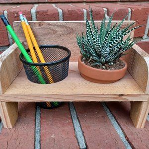 rustic cedar planter desk top
